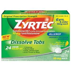  Zyrtec Adult Allergy Dissolve Tablets, 24 Count Health 