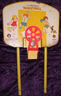   1973 FISHER PRICE LARGE BASKETBALL Sports Toy Net GAME #199  