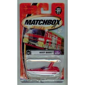 Matchbox 2001 21/75 Sun Chasers RED/WHITE Moby Quick 164 