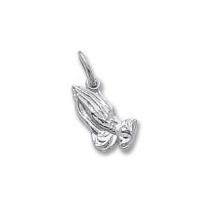  Rembrandt Charms Praying Hands Charm, .925 Sterling Silver 