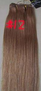   Human Hair Weave/Straight Weft/EXTENSION brown#12,100g,width59  