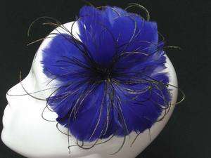   Fascinators Hair Clip Brooch Royal Blue ,Buy More Save More WHOLESALE