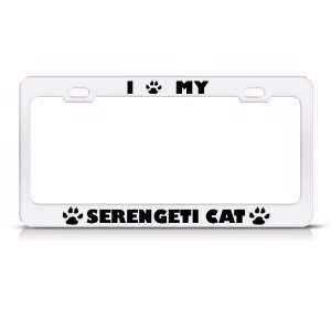 Serengeti Cat Animal Metal license plate frame Tag Holder