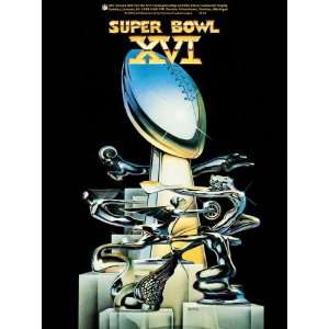 Canvas 22 x 30 Super Bowl XVI Program Print  Details 1982, 49ers vs 