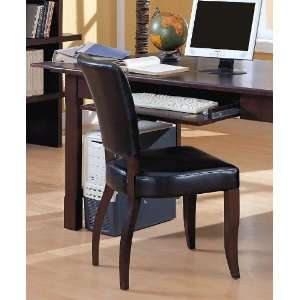    Contemporary Design Black Leatherette Parson Chair