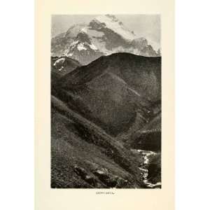  1901 Halftone Print Aconcagua Highest Mountain Andes Range 