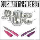   Pro Stainless Steel 12 piece Cookware Set With Kuhn Rikon Knife Bundle
