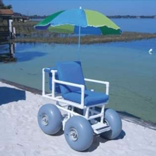Aqua Creek Beach Access Wheel Chair   4 Large Tires 