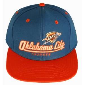  Oklahoma City Thunder Stack Logo Blue / Orange Snapback 