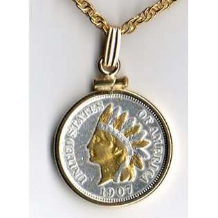 Gold Coin Necklace    Plus Sterling Silver Coin Necklace
