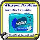 whisper sanitary feminine napkins heavy flow with wings for overnight