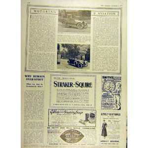 1916 Motor Car Dodge Napier Gunard Straker Squire Ad 
