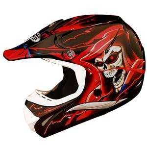  GMax GM46X Skull Helmet   Medium/Red Automotive