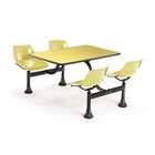  Table and Chairs 71 x 48 Picnic Table   Seat Color Yellow, Table 
