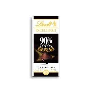 Lindt Excellence Bar (Dark Chocolate 90% Cocoa)   Pack of 4  