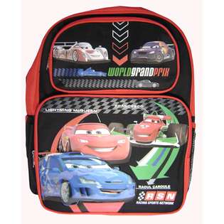 Disney Cars 2 World Grand Prix Lineup Large Backpack 