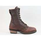 AdTec Womens 8 Western Packer Boots Tumble Brown