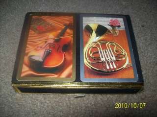 Box Violin & French Horn Music Congress Playing Cards  