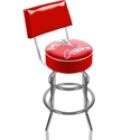 Chevy Corvette C2 Red Padded Swivel Bar Stool with Back