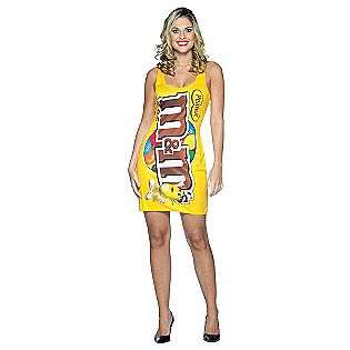 Peanut Wrapper Tank Dress Adult Costume  M&Ms Seasonal Halloween 