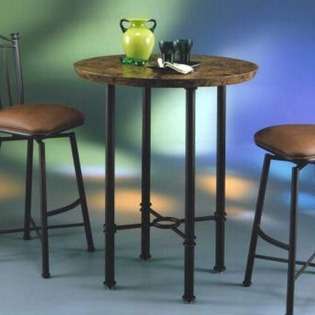   , Base Height 40 Bar Height, Table Style Round Glass 