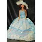   Light Blue Wedding Dress, Handmade to Fit the Barbie Sized Doll