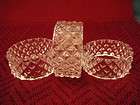 Set 4 Fostoria American crystal glass Napkin Rings  