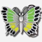 Siskiyou Pewter Belt Buckle   Butterfly Green