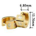 Pugster Golden Big Round Stainless Steel Mens Hoop Earrings Gifts For 