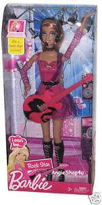 BARBIE I CAN BE ROCK STAR DOLL W/ PINK GUITAR NEW  