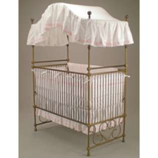 Baby Doll Regal Canopy Crib Bedding with Cream Ribbon 