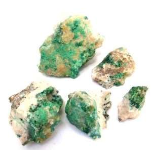   05 Set of 5 Green Crystal Minerals Power Stones 