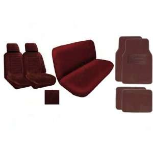   Cars and One Universal Fit Encore Rear / Bench Seat Cover   Burgundy