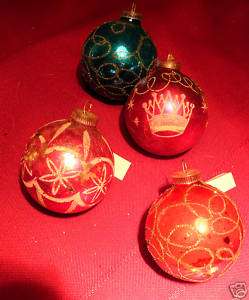 Lot o 4 Vintage West Germany DBGM Christmas Ornaments  
