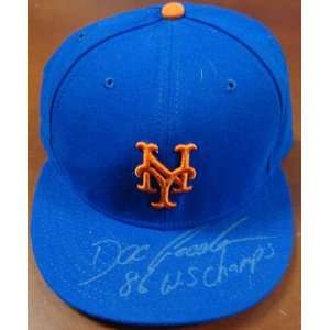  Doc Gooden Autographed New York Mets Hat 86 WS Champs PSA 