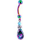 Body Candy Handcrafted Ornate Rainbow Titanium Belly Ring