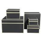 Large Black Storage Boxes  
