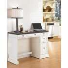 Home Styles Utility Desk with Black Granite Top in White Finish