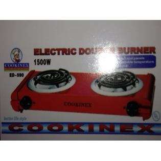 Cookinex ED 590 Electric Double Burner   Red 