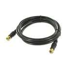 Ziotek RG6 Coaxial Cable with Gold F Connector 15 Ft Black