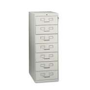 Tennsco Seven Drawer Multimedia/Card File Cabinet 