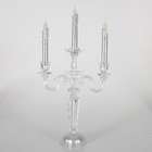   Crystal Battery Operated LED Lighted Flickering Christmas Candelabra