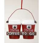   Break Coffee To Go Take Out Cups and Carrier Christmas Ornament 3.5