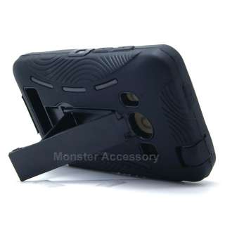   in 1 Double Layer Hard Case Gel Cover For HTC Evo 4G Sprint  
