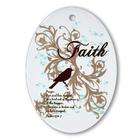 Artsmith Inc Ornament (Oval) Faith Dove   Christian Cross Dove