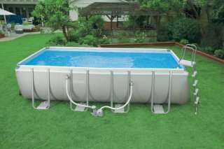 INTEX 18 x 9 x 52 Ultra Frame Rectangular Swimming Pool Complete 