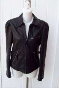 Ralph Lauren womens Kenyon leather jacket small Rugby  