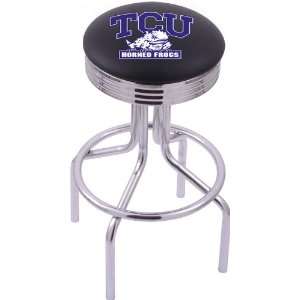  Texas Christian University Steel Stool with 2.5 Ribbed 