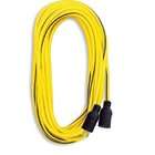  Outdoor Locking Extension Cord, 100 Foot, Yellow with Black Stripe