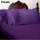 SCALA 600 Thread Count Egyptian Cotton Stripe Purple Twin XL Sheet Set